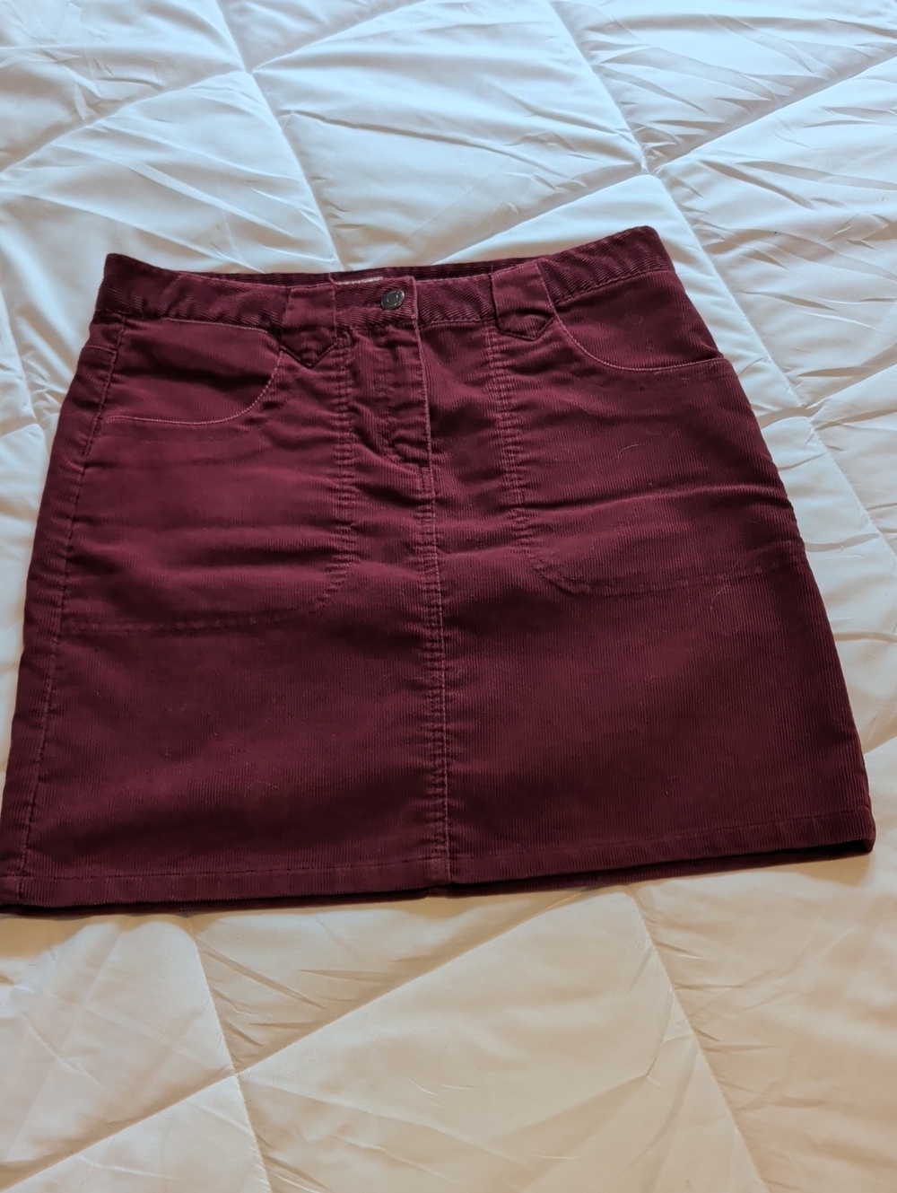 Roots Burgundy Corduroy Mini Skirt